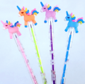 Pack of 4 Rainbow Unicorn Pencil available in  colors For Kids - School office Stationery Gifts | Cute stationary items for girls. 