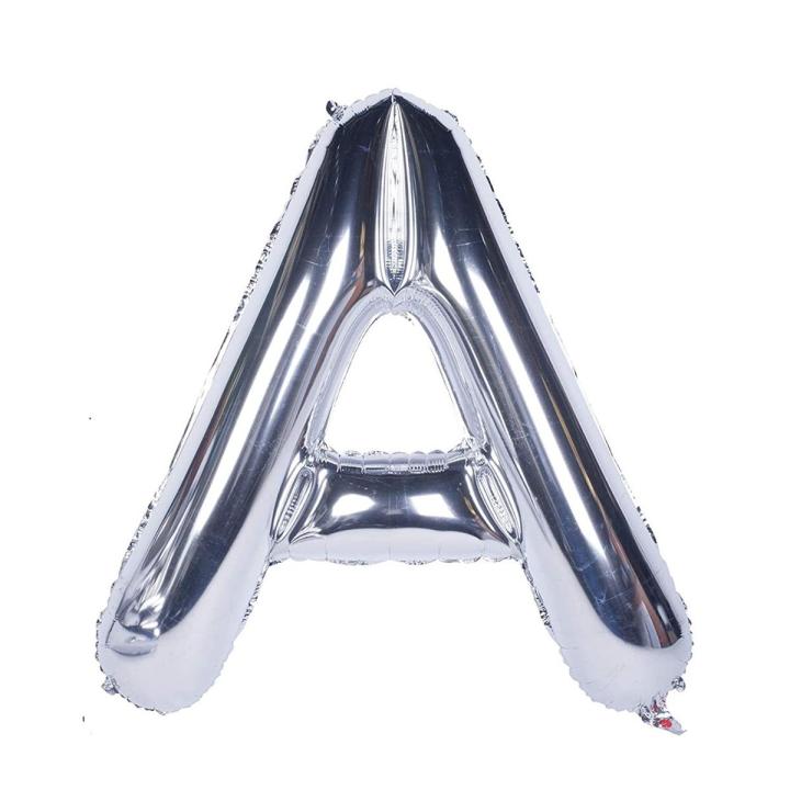 16" Inch Silver Alphabet Letters & Numbers Foil Balloon  Create Your own Banner Name  for Birthday, Anniversary Party Decoration, Kids Baby Shower, Bridal Shower, Wedding Supplies