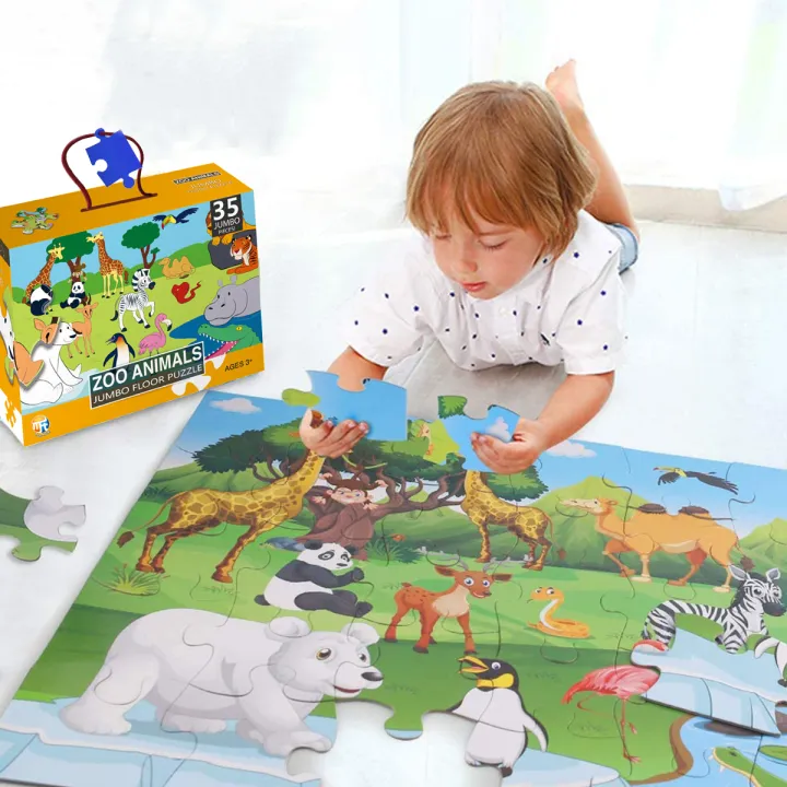 35%20Pcs%20Jumbo%20Jigsaw%20Puzzles%20For%20Kids%20Zoo%20Animals%20Floor%20Puzzle%20For%20Teenagers%20Fun%20and%20Challenging%20Family%20Game%20(Zoo%20Animals)%20-%20Image%203