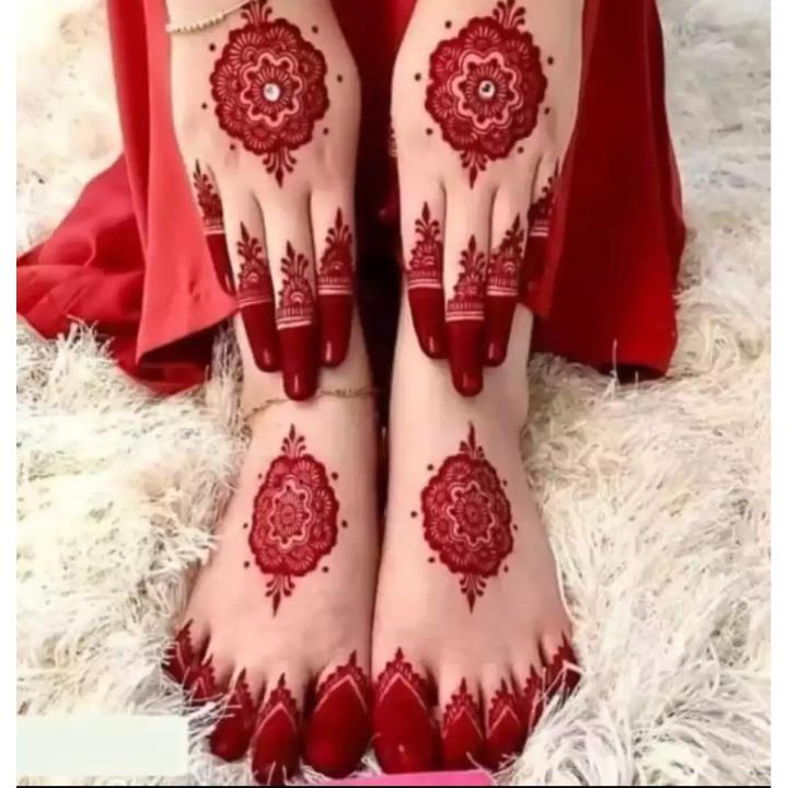 RED COLOR CONE MEHNDI.(PACK OF 3)