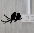 Wooden Birds Wall Decor Outdoor Wooden Wall Art, Birds on Branch Wooden Bird Wall Sculpture Wall Hanging Sign Wall Art Decor, Hanging Decorations for Room Bedroom etc. 