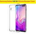 Samsung Galaxy S10 5G Silicone Cover Transparent 6D Crystal  Bumper antiShock Four corner Clear Shock-Proof Back Case. 