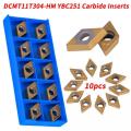 10pc Diamond CNC Ca ide Tips Inserts Blade Cutter Lat Turning Tool + Blue Box. 