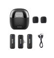 BOYA 3 Years Warranty - BY-WM3T-D2 Mini 2.4GHz Wireless Microphone with Charging Case For Iphone Mobiles. 