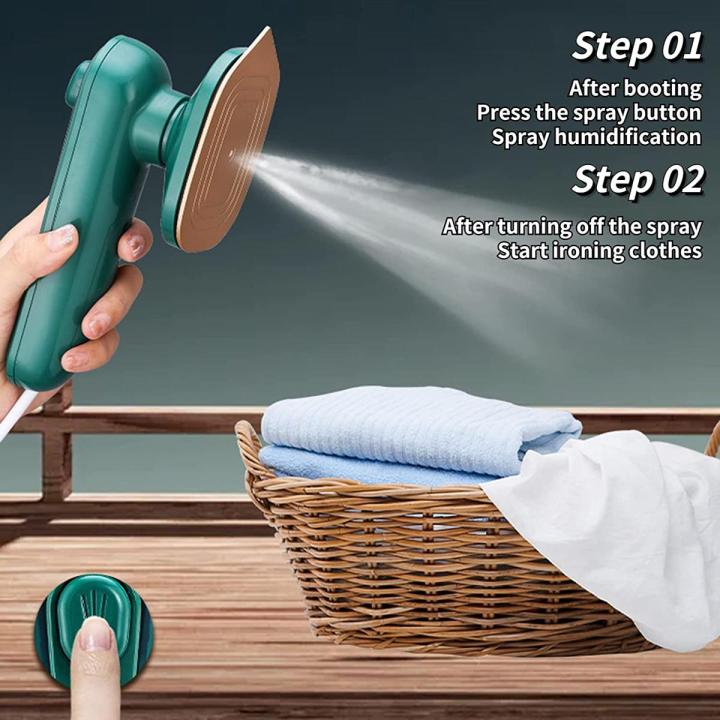 Micro Steam Iron Professional Mini Portable Steam Iron Handheld Household Garment Steam Iron for Clothes Suitable for All Kinds of Clothes for Family and Travel