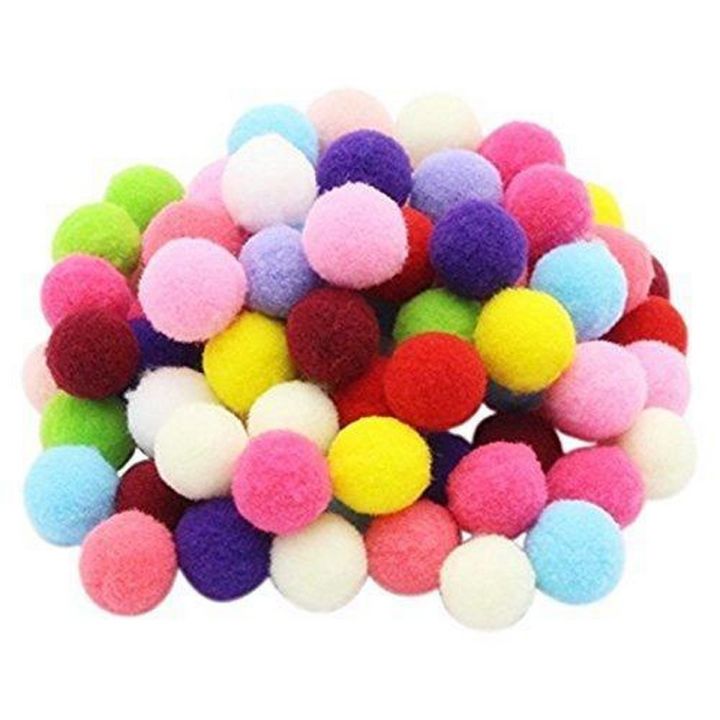 Pompoms Craft Assorted Colors Art and Craft 1.5cm to 2cm Multicolor