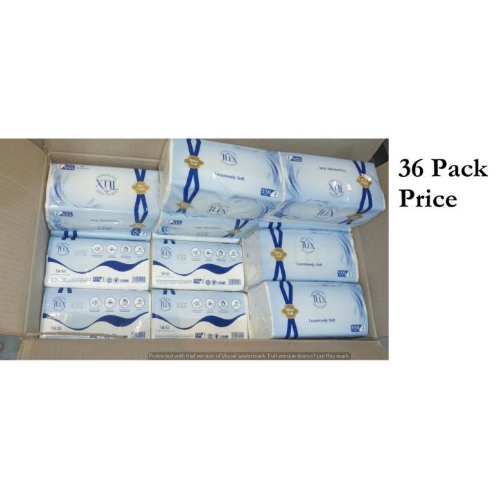 Tux Tissue Premium Soft Pack 550  2 Ply (36 Pack 1 Carton Price)