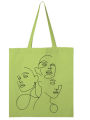 Vagile Face-Line Tote l Aesthetic Tote Bag  SUPER HEAVY WEIGHT SHOULDER TOTE SHOPPING CANVAS Bags for Girls Gift Idea. 