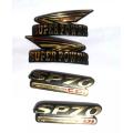 Bike Monogram set super power 4 pieces super power 70cc motorcycle fuel tank and tapa side cover monogram only. 