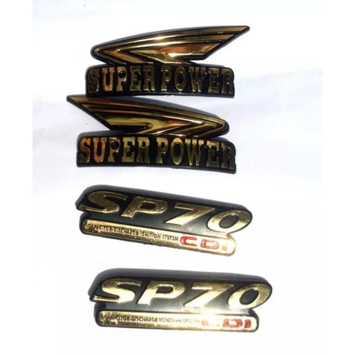 Bike Monogram set super power 4 pieces super power 70cc motorcycle fuel tank and tapa side cover monogram only
