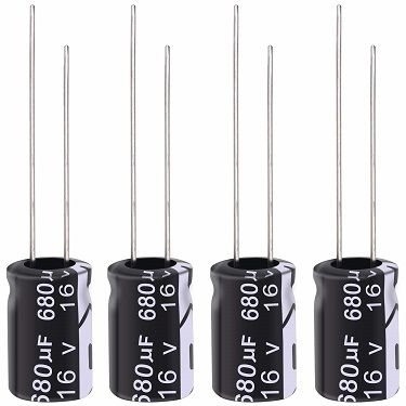 10 Pcs Aluminum Electrolytic Capacitors 680uF 16V Capacitor