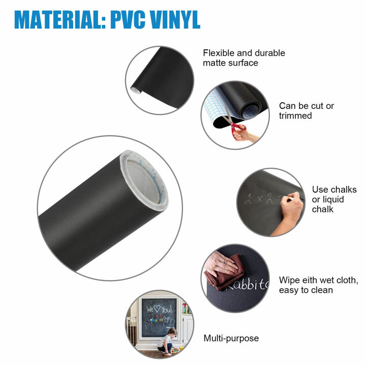 Blackboard%20Vinyl%20Sticker%20Chalkboard%20for%20Kids%20%E2%80%93%20Matte%20Adhesive%20Wall%20Decal%20with%20Chalk%20%7C%20Peel%20&%20Stick%20DIY%20Contact%20Paper%20for%20Writing%20&%20Drawing%20-%20Image%205