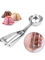 Stainless Steel Ice Cream Scooper - Silver. 