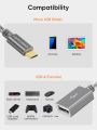 6 Inch 2.0 OTG Cable Braided Data Transfer Micro USB Male to USB Female Adapter. 