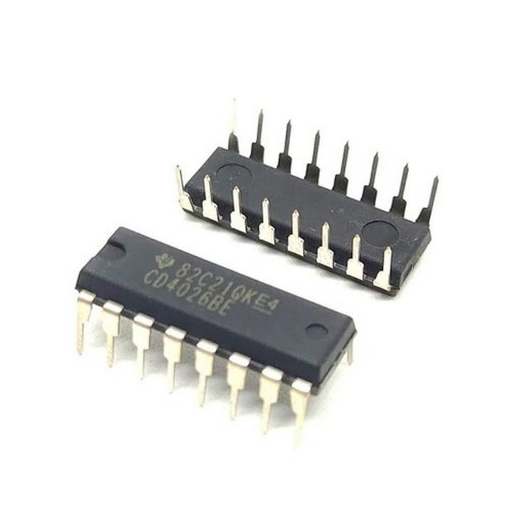 CD4026 Johnson Decade Counter/Divider With Decoded 7-Segment Display IC