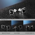 [ New ] Men's Earrings Black Single Korean Style Personalized Stud Earrings Trendy Boys Retro round Simple Stud Earrings. 