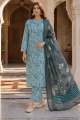 Kleren 3 Piece Unstitched or Stitched Digital Printed Doria Lawn Suit for Women with Digital Printed Doria Lawn Shirt & Trouser and Digital Printed Lawn Dupatta - Summer Collection 2026 - Design code : Farda F-40. 