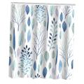 Shower Curtain Waterproof W 71 x H 71 Polyester Fiber Washable Bathroom. 