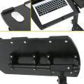 Folding Multi-Adjustable Rolling Laptop Desk - 360° Swivel - 180° Tiltable - Height Adjustable - Portable Notebook Stand Lockable Casters. 