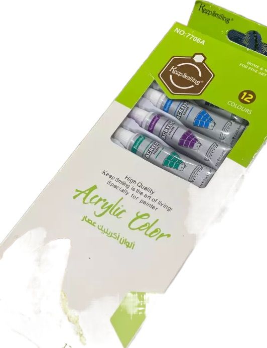 Acrylic Paints Set of 12 Colors Paint 6ml each tube Specially for Painter colors paint