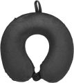 H HOMEWINS Travel Pillow 100% Pure Memory Foam Neck Pillow,Comfortable & Breathable Cover,Head Neck Support Pillow for Airplane,Car,Home,Office (Black). 