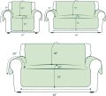 Quilted Sofa Runners- 6 Seater - 3+2+1 - Sofa Covers With Side Pockets by Knit that Fits. 
