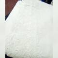 Pure Lawn White Chicken Work Shawl for women - Summer - White. 