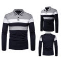 Polo Shirt Contrast Colors Slim Winter Top. 