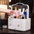 Mylecart Makeup Organizer, Waterproof&Dustproof Cosmetic Organizer Box with Lid Fully Open Makeup Display Boxes, Skincare Organizers Makeup Caddy Holder for Bathroom, Dresser, Countertop Bedroom-White. 