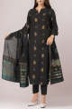 Saya Unstitched Jacquard Cotton 3 Piece Suit For Women - Unstitched Fabric For Women - Jacquard Dupatta - All Season 2026. 