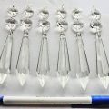 LONIO Chandelier Drops Parts Cut Glass Icicles Crystals Droplets Beads Antique Christmas Tree Decorations Light Lamp Parts. 