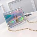 Women Laser Holographic Shoulder Bag Messenger PVC Chain Crossbody Handbags. 