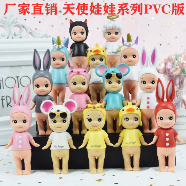 8cm Sonny Angel Unicorn Devil Cupid Mini Cartoon Doll Kewpie Kawaii Animals Pvc Figure Model Toys Cache Decoration