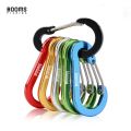 Booms Fishing CC1 6pcs Aluminum Carabiner Key Hook Clips for Outdoor Hiking, Fishing, Camping, Mountaineering. 