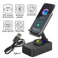New Speaker Bluetooth M-1 Kisonli With Holder HP 360° Foldable RGB KISONLI SPEAKER BLUETOOTH M-1 PHONE HOLDER 360 FOLDABLE MOBILE RGB Phone Stand with Bluetooth Speaker | 360° Base Mobile Phone, Portable Audio Player, COMPUTER, Outdoor Karaoke Player. 