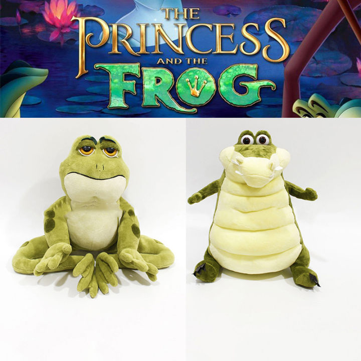 YueYangSport 22cm Disney Movie Peripherals The Princess And The Frog Plush Toys Stuffed Soft Doll Toy Cartoon Animal Plush Gifts For Children