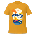 CreativeMade Unisex Summer Time Graphic T-Shirts Soft & Lightweight, Perfect Stretch, 60% Polyester & 40% Cotton, Pre-Shrunk, Side-Seamed, Shoulder-to-Shoulder Taping, Half Sleeves, Summer T-Shirts - T-Shirts for Men & Women. 