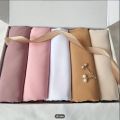 Pack of 5 chiffon hijab scarf stoller / Plain Chiffon Goergett Hijab Staller For Girls and Women's. 