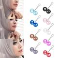 Jifang 1pc Hijab Clip Pinless Buckle Hijab Pins Pearls Balls Silk Scarf Muslim Hijabs Accessories U design Clip Pin WJ579. 