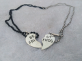 2 pieces charming Best Friend Heart Locket Necklace valentine day gift. 