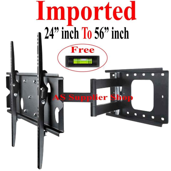 Imported 26 Inch To 52 Inch Universal LCD LED TV Adjustable Wall Bracket Wall Mount Wall Stand Movable Wall Bracket Mount Stand Corner Wall Bracket Mount Stand Moving Wall Bracket Mount Stand 180 Degree Swivel Rotated Arm Wall Bracket Mount Stand