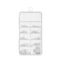 100Pcs Clear Press On Toe Nail Tips Acrylic Artificial Toenails French Full Cover DIY Foot Nails Salon and Foot Decoration. 