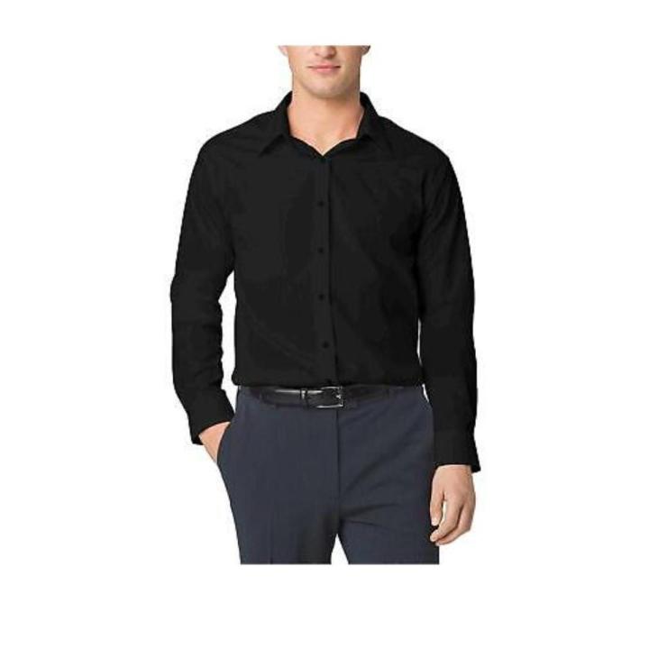 anthropologie black bridesmaid dresses Men's Solid Black Cotton Blend Short Sleeve Western Shirt
