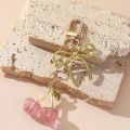 Fashion Delicious Red Cherry Keychain Summer Fruits Cherries Pendant Keyring For Women Men Jewelry Bag Accessories Gift 2024 GJCUTE. 