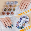 Nail Art Tool Set: Nail Pen Stamp, Nail Painting Brush Nail Dotting Tool,Nail Foil,Manicure Tape,Rhinestones for Nails. 
