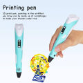 3D Pen 3D Printing Pen PLA Drawing Printer Pen LCD Display with 3 Colors Random PLA Filament Refills, Art Crafts Gift for Kids Adults. 