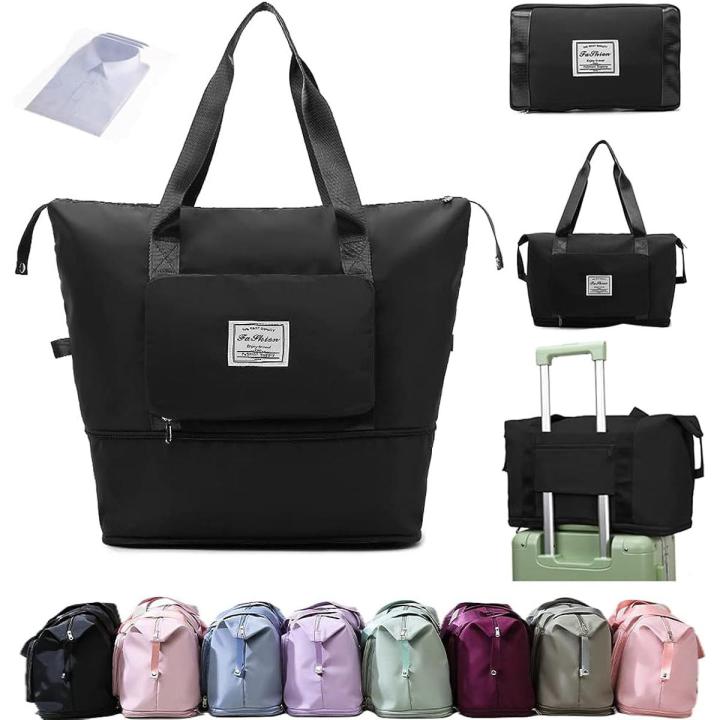 Large%20Capacity%20Folding%20Travel%20Bag,%20Travel%20Lightweight%20Waterproof%20Carry%20on%20Luggage%20Bags%20with%20Fixed%20Strap,%20Dry%20and%20Wet%20Separation%20Foldable%20Travel%20Duffel%20Bag%20for%20Weekender%20Overnight%20Sports%20Gym%20Bag%20-%20Image%202