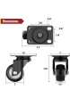 Wheels For Furniture, Soft Rubber Swivel with 360 degree rotation. Caster Wheels. 