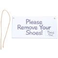 Please Remove Your Shoes! Thank You! Take Your Shoes Sign & Bathroom - Wooden Home Decor Door Sign / Plaque. 