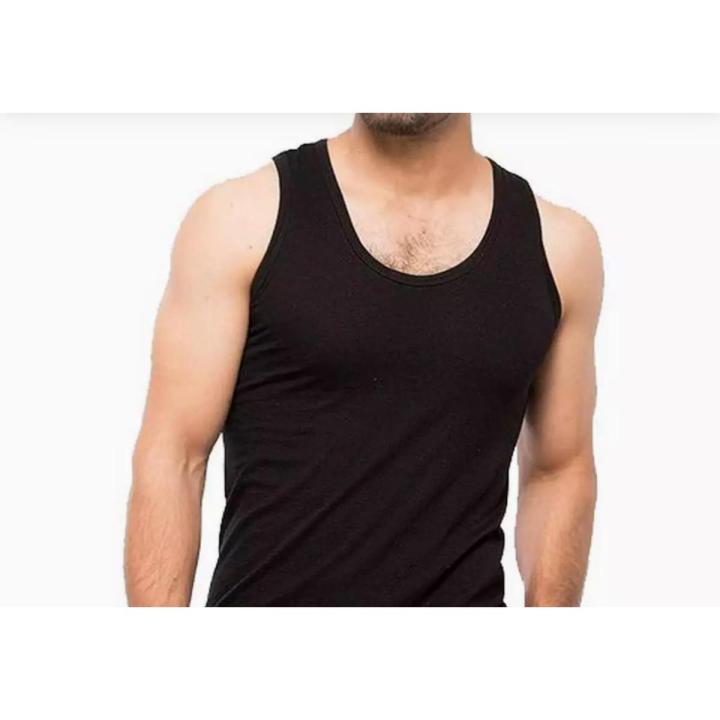 1 Piece Premium Black Sleeve-Less vest Pure Cotton banyan for men Good Quality